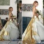 Blake Lively provou o vestido de casamento de Serena um dia depois de se casar com Ryan Reynolds! (Fotos: Pinterest/Montagen)