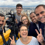 Sandra Annenberg nos bastidores do "Globo Repórter". (Foto: Instagram)