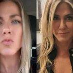 Outra estrela que tem uma sósia nas redes é a atriz Jennifer Aniston. (Foto: Instagram e Divulgação)