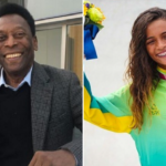 Pelé homenageou a ‘fadinha’ Rayssa Leal após a conquista da medalha de prata nos Jogos Olímpicos. (Foto: Instagram)