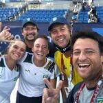 Luisa Stefani e Laura Pigossi, a dupla de tênis, ganharam a primeira medalha de bronze, sendo as primeiras brasileiras a ganhar na modalidade (Foto: Instagram)