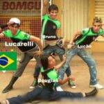 Lucarelli, Bruno, Lucas e Douglas são os xodós dos torcedores do vôlei masculino (Foto: Twitter)