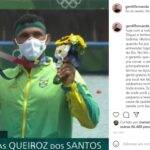 Fernanda Gentil caprichou no textão para comemorar a vitória do baiano, de 27 anos. (Foto: Instagram)