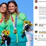 Viviane Araújo fez questão de atualizar seu feed com o ouro de Martine Grael e Kahena Kunz na vela. (Foto: Instagram)