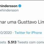 Assim como Whindersson convidou Gusttavo Lima quando ele se separou de Andressa Suita (Foto: Twitter)