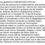 A equipe da modelo, que já se submeteu a cirurgias plásticas, veio a público emitir uma nota oficial repudiando o cyberbullying sofrido por Liziane e afirmar que está tomando medidas legais contra os agressores.  (Foto: Instagram)