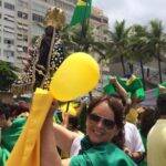 A atriz Myrian Rios publicou imagens para ilustrar seu apoio as manifestações. “Viva o BRASIL. Quero para nosso país, saúde, educação, paz e prosperidade sempre!”, declarou. (Foto: Instagram)