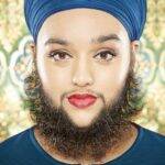 Harnaam Kaur superou as intimidações com seus pelos e deixou eles crescerem. Com isso, a modelo é considerada a mulher mais jovem do mundo a ter uma barba cheia. (Foto: divulgação)