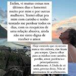  "Depois de tudo o que aconteceu, quis provar para mim em muitos momentos que eu estava forte, curada e preparada para me relacionar. Forcei um estado de espírito em mim que só me magoou e só atraiu pessoas que não foram legais para mim. Muitas pessoas que conheci depois tinham alguns traços tóxicos um pouco parecidos com os que tive que conviver durante três anos. Óbvio que de maneira bem diferente, afinal não envolviam agressões físicas, ameaças e coisas do tipo. Mas mexiam com a minha cabeça bastante. Eu falo muito disso porque os traumas que os abusadores deixam em nós são tão enormes que afetam nossa vida para sempre e só quem já viveu entende", começou.  (Foto: Instagram)