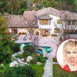 Miley Cyrus tem uma mega casa em Hidden Hills, Calabasas, inspirada na sua própria personalidade ousada. Avaliada em aproximadamente 26 milhões de reais, a mansão conta com seis quartos e sete banheiros, além de piscina e academia. (Foto: Instagram)