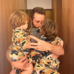 Os seguidores de Thales ficaram agitados ao ver o clique dele com os filhos (Foto: Instagram)