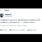 “O negócio é que eu e Viih demos um beijinho para fortalecer a amizade. Melhor forma”, declarou o famoso. (Foto: Instagram)