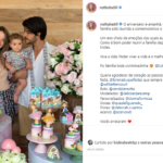 “O aniversário é amanhã, mas aproveitamos que a família está reunida e comemoramos o 1º ano da Eva”, explicou a famosa. (Foto: Instagram)