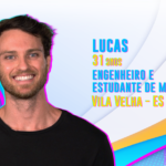 Lucas, engenheiro e estudante de medicina - O participante tem 31 anos e é natural de Espírito Santo. “Sou mimado, mas não me importo de emprestar minhas coisas”, declarou ao Gshow. (Foto: Globo)