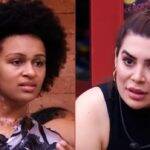 Naiara ficou irritada com Natália nesta segunda (07) (Foto: Globo)