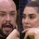 A cantora disse não ter gostado do brother ter exposto, durante o programa ao vivo, a situação que ocorreu entre os dois na última semana. (Fotos: Divulgação/Globo)