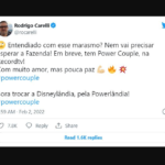 Na publicação, o comunicador também criticou o “marasmo” do BBB 22. (Foto: Twitter)