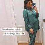 Inês Folque está no oitavo mês de sua segunda gestação. A apresentadora afirmou que a gravidez foi panejada e desejada: “Sempre disse que gostava de ter mais do que um filho e até uma família grande”. (Foto: Instagram)