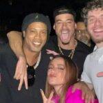 Anitta curte noitada com Ronaldinho Gaúcho, e rappers L7nnon, Ret e Jack Harlow (Foto: Instagram)