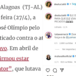 “Ele [José Olímpio] orou pela morte de meu filho [Paulo Gustavo] e eu rezo para que ele viva bastante para se arrepender de seus pecados.”, declarou Déa na legenda, ao compartilhar a matéria publicada pelo portal Metrópoles em seu feed do Instagram. (Foto: Instagram)