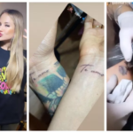 E apesar de estar 6 meses solteira, a cantora disse que não pensa em apagar as tatuagens que fez em homenagem ao cantor, quando ainda estavam em um relacionamento. (Fotos: Instagram/Montagem)