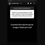 “Alguma nova percepção da vida após o câncer? Estou enfrentando um aos 27 anos”, perguntou um internauta. (Foto: Instagram)