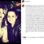 Nesta quinta-feira, 21, a cantora publicou um clique com a amiga e disse que ela pressentia que algo fosse acontecer. (Foto: Instagram)