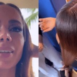 Gkay passa a tesoura no cabelo de Anitta, e cantora entra em choque (Foto: Instagram)