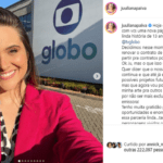 “Hoje compartilho com vocês uma nova página da minha linda história de 13 anos com a Globo”, escreveu na legenda. (Foto: Instagram)