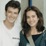 Malhação (1998): Na temporada 4 de “Malhação”, o casal de protagonistas era formado por 'Bruno Magalhães' (Rodrigo Faro) e 'Alice' (Cássia Linhares). (Foto: Divulgação/Globo)