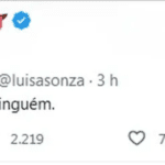 Tweet Luísa Sonza. (Foto: Twitter)