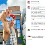 O artista mostrou cliques da fachada do imóvel no Instagram. (Foto: Instagram)