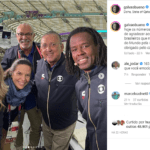 “Gostaria de agradecer aos 165 milhões de brasileiros que nos assistiram na Copa do Mundo pela TV Globo”, afirmou. (Foto: Instagram)