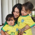 Gabi Brandt usou os stories para mostrar a reação de Davi, seu filho mais velho, ao saber que vai ganhar um novo irmão (Foto: Instagram)