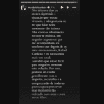 “Nos últimos dias eu estava digerindo a situação que estou vivendo e não gostaria de ter que falar neste momento tão íntimo”, declarou Mari. (Foto: Instagram)