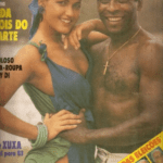 Pelé e Maria da Graça posaram juntos em uma sessão de fotos para o destaque da extinta revista "Manchete". (Foto: Reprodução)