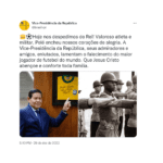 “Hoje nos despedimos do Rei! Valoroso atleta e militar, Pelé encheu nossos corações de alegria”, declarou o perfil da Vice-Presidência no Twitter. (Foto: Divulgação)