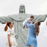 Em 2019, a ruiva batizou Eduardo, filho caçula de Luma e de Léo Martins. A cerimônia foi aos pés do Cristo Redentor, no Rio de Janeiro. (Foto: Divulgação/Instagram)