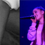 Ariana Grande não esconde seu carinho pelas animações, inclusive registrando isso em sua pele com tatuagens desse universo. (Fotos: Instagram/Divulgação/Montagem)