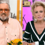 Ana Maria Braga e Leão Lobo – Tinham ótima sintonia no programa ‘Note & Anote’, na TV Record. A parceria profissional virou amizade, até que o jornalista apresentou um projeto de programa solo à direção do canal. A partir dali a relação desandou. (Fotos: Divulgação/Montagem)