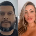 Neste último final de semana, domingo (05/02) Thiago Lopes, ex-marido de Andressa Urach, afirmou, através de um vídeo no YouTube. que a modelo voltou a se pr0stituir. (Fotos: YouTube e Instagram/Montagem)