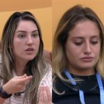 Amanda teve uma conversa séria com Bruna Griphao. (Foto: Reprodução Globoplay/Colagem)