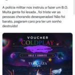 Em sua página no Twitter, ela contou que chegou a procurar a Polícia Militar e que foi aconselhada a registrar um Boletim de Ocorrência (Foto: Twitter)