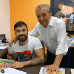 Inclusive a parceria dos dois também é profissional, o filho trabalha na empresa do pai como diretor de espetáculos. (Foto: Instagram)