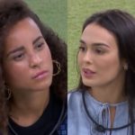 Na conversa, Larissa esclareceu que não conseguiu ver muita coisa pois ficou pouco tempo fora da casa. (Foto: Reprodução Globoplay)