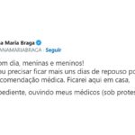 Tweet de Ana Maria Braga. (Twitter)