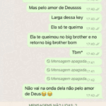 Segundo amigos próximos dos dois, Key já havia sido informada de que Gustavo desejava o término desde sua saída do BBB23 e há até mensagens dele afirmando isso. (Foto: WhatsApp)