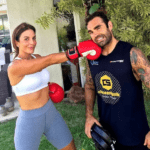 "Eu adoro fazer boxe, me dá consciência corporal, eu boto pra fora tudo que tá ali apertando minha mente. Cada murro desse é um problema resolvido. E tome!", brincou Ivete Sangalo, também no Instagram. (Foto: Instagram)