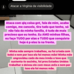 "Ataca com qualquer coisa gente, fala de mim, acaba comigo, me cancela, tira tudo o que tenho, só não fala da minha família, é tudo de mais precioso que tenho (...).", declararou. (Foto: Instagram)