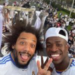 O jogador Marcelo, atual Fluminense, publicou uma foto ao lado do ex-companheiro de Real Madrid. (Foto: Instagram)